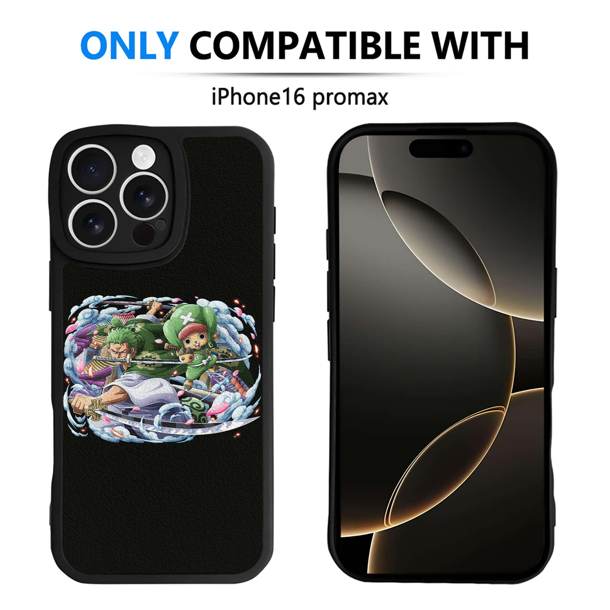 （画像用） ワンピース ロロノア・ゾロ ONE PIECE Roronoa Zoro 【iPhone 16シリーズ対応】シリコンスマホケース（レザー調） 材質：シリコン
